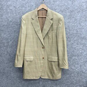CANALI Men's Blazer Sport Coat Suit Jacket Silk & Wool Made In Italy, Beige 54L